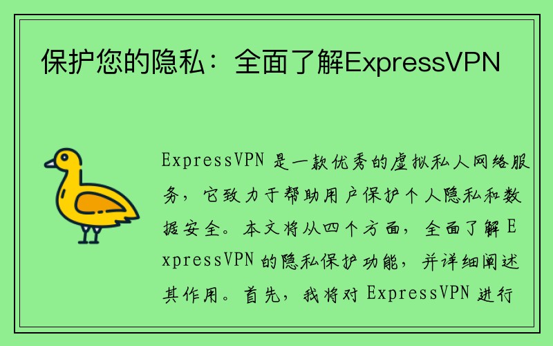 保护您的隐私：全面了解ExpressVPN